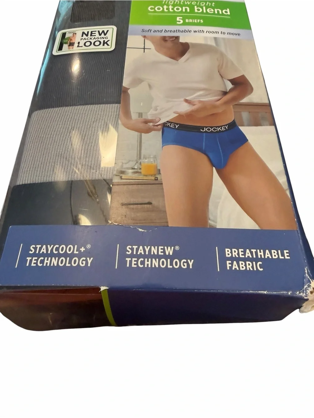 Men's Jockey 4-Pack Lightweight Cotton Blend Briefs Underwear Size XL 40-42 NEW